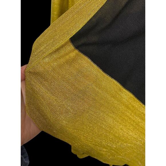 Exclusively Misook Cardigan Wrap Size XL Gold Black Duster Elegant Evening Wear - Picture 10 of 14
